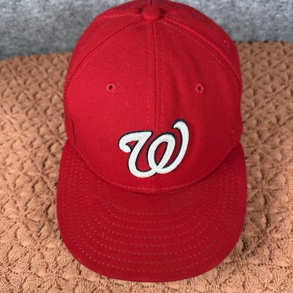 Washington Nationals Fitted Cap Red 7 1/2 New Era 59FIFTY USADA MLB